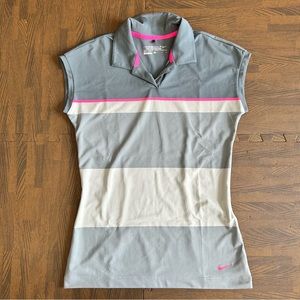 Like New! | Nike | Grey Stripe Wider Sleeveless Polo | Size S